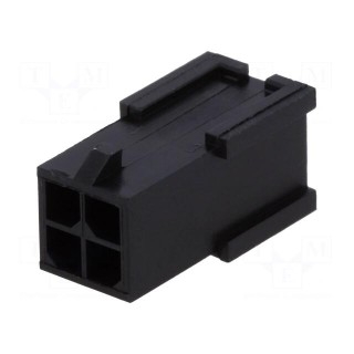 Plug | wire-board | male | Micro MATE-N-LOK | 3mm | PIN: 4 | w/o contacts