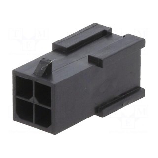 Plug | wire-board | male | Minitek® Pwr 3.0 | 3mm | PIN: 4 | for cable | 5A