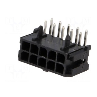 Socket | wire-board | male | 3mm | PIN: 10 | THT | on PCBs,PCB snap | 5A