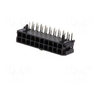 Socket | wire-board | male | 3mm | PIN: 20 | THT | on PCBs,PCB snap | 5A