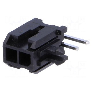 Socket | wire-board | male | 3mm | PIN: 2 | THT | on PCBs,PCB snap | 5A