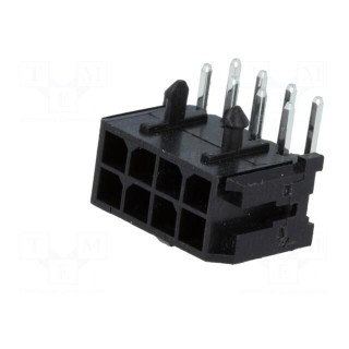 Socket | wire-board | male | 3mm | PIN: 8 | THT | on PCBs,PCB snap | 5A