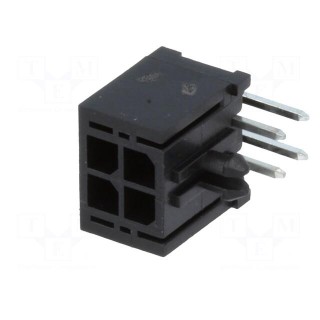 Socket | wire-board | male | MF30 | 3mm | PIN: 4 | THT | PCB snap | 5A | tinned