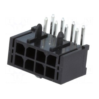 Socket | wire-board | male | MF30 | 3mm | PIN: 8 | THT | PCB snap | 5A | tinned