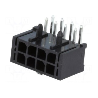 Socket | wire-board | male | MF30 | 3mm | PIN: 8 | THT | PCB snap | 5A | tinned