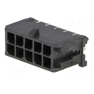 Socket | wire-board | male | Micro-Fit 3.0 | 3mm | PIN: 10 | THT | 5A | 600V