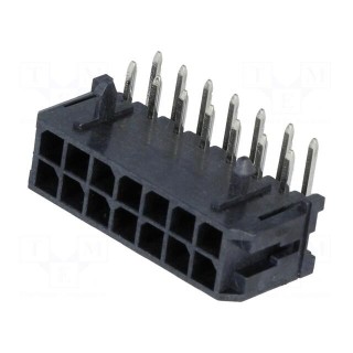 Socket | wire-board | male | Micro-Fit 3.0 | 3mm | PIN: 14 | THT | 5A | 600V