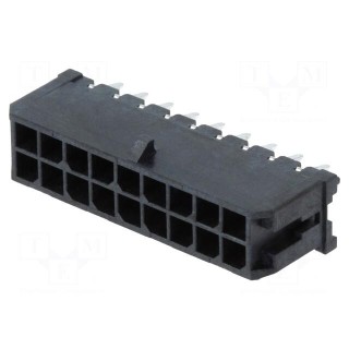 Socket | wire-board | male | Micro-Fit 3.0 | 3mm | PIN: 18 | THT | 5A | 600V
