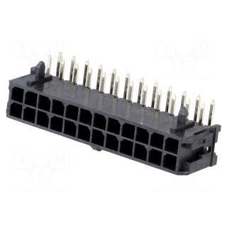 Socket | wire-board | male | Micro-Fit 3.0 | 3mm | PIN: 24 | THT | on PCBs