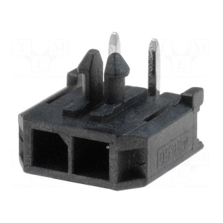 Socket | wire-board | male | Micro-Fit 3.0 | 3mm | PIN: 2 | THT | 5A | tinned