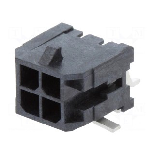 Socket | wire-board | male | Micro-Fit 3.0 | 3mm | PIN: 4 | Glow-Wire | SMT