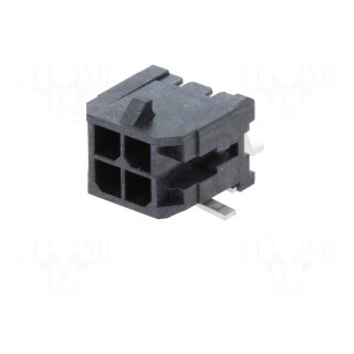 Socket | wire-board | male | Micro-Fit 3.0 | 3mm | PIN: 4 | Glow-Wire | SMT