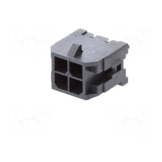 Socket | wire-board | male | Micro-Fit 3.0 | 3mm | PIN: 4 | THT | 5A | 600V