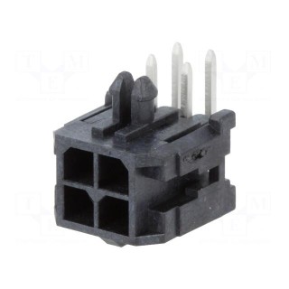 Socket | wire-board | male | Micro-Fit 3.0 | 3mm | PIN: 4 | THT | on PCBs