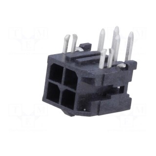 Socket | wire-board | male | Micro-Fit 3.0 | 3mm | PIN: 4 | THT | 5A | 600V