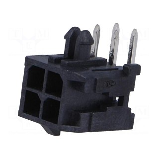 Socket | wire-board | male | Micro-Fit 3.0 | 3mm | PIN: 4 | THT | on PCBs