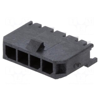 Socket | wire-board | male | Micro-Fit 3.0 | 3mm | PIN: 4 | THT | 5A | tinned