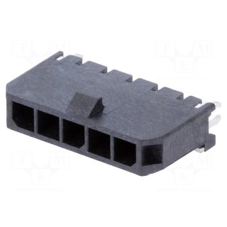 Socket | wire-board | male | Micro-Fit 3.0 | 3mm | PIN: 5 | THT | 5A | tinned