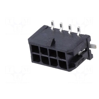 Socket | wire-board | male | Micro-Fit 3.0 | 3mm | PIN: 8 | Glow-Wire | SMT