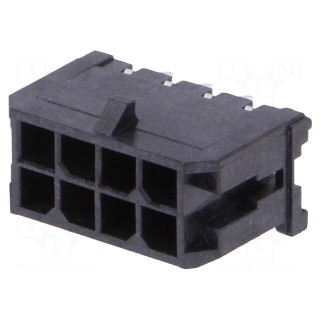 Socket | wire-board | male | Micro-Fit 3.0 | 3mm | PIN: 8 | THT | 8.5A | 600V