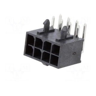 Socket | wire-board | male | Micro-Fit+ | 3mm | PIN: 8 | with contacts