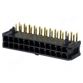 Socket | wire-board | male | Minitek Pwr 3.0 | 3mm | PIN: 24 | THT | 5A