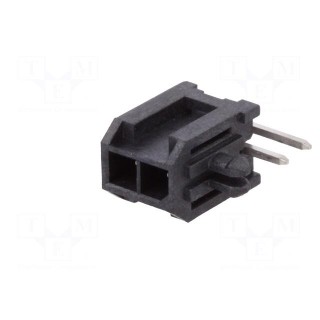Socket | wire-board | male | Minitek Pwr 3.0 | 3mm | PIN: 2 | PCB snap-in