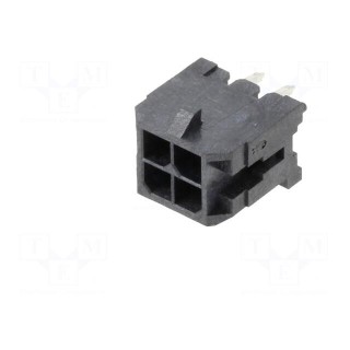 Socket | wire-board | male | Minitek® Pwr 3.0 | 3mm | PIN: 4 | THT | 5A