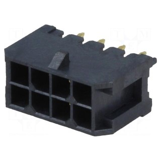 Socket | wire-board | male | Minitek Pwr 3.0 | 3mm | PIN: 8 | THT | 5A
