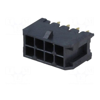 Socket | wire-board | male | Minitek Pwr 3.0 | 3mm | PIN: 8 | THT | 5A