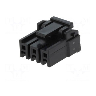 Plug | wire-board | female | DF63 | 3.96mm | PIN: 3 | w/o contacts