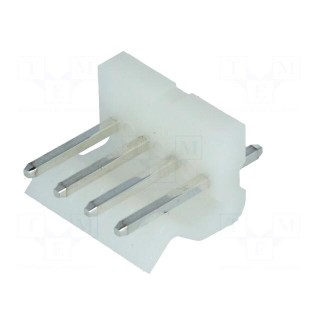 Socket | wire-board | male | 3.96mm | PIN: 4 | THT | 250V | 5A | tinned