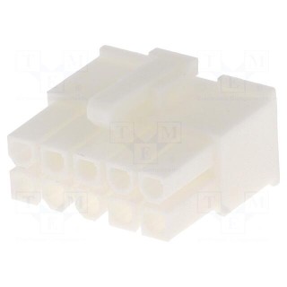 Plug | wire-wire/PCB | female | Mini-Fit Jr | 4.2mm | PIN: 10 | for cable