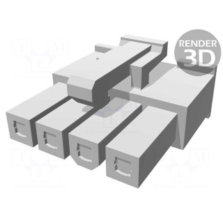 Plug | wire-wire/PCB | female | Mini-Fit Jr | 4.2mm | PIN: 4 | for cable