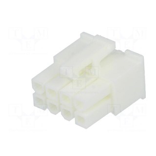 Plug | wire-wire/PCB | female | Mini-Fit Jr | 4.2mm | PIN: 8 | for cable
