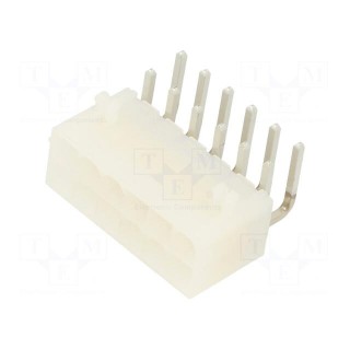 Socket | wire-board | male | Mini-Fit Jr | 4.2mm | PIN: 12 | THT | PCB snap