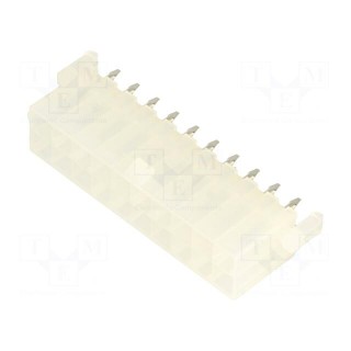 Socket | wire-board | male | Mini-Fit Jr | 4.2mm | PIN: 20 | THT | PCB snap