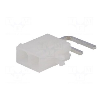 Socket | wire-board | male | Mini-Fit Jr | 4.2mm | PIN: 2 | THT | PCB snap