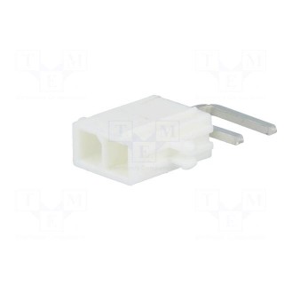 Socket | wire-board | male | Mini-Fit Jr | 4.2mm | PIN: 2 | THT | PCB snap