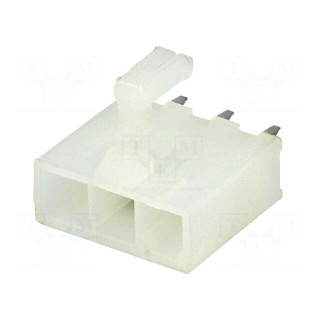 Socket | wire-board | male | Mini-Fit Jr | 4.2mm | PIN: 3 | THT | PCB snap