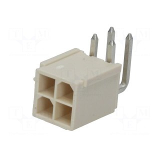 Socket | wire-board | male | Mini-Fit Jr | 4.2mm | PIN: 4 | THT | 13A