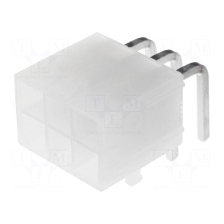 Socket | wire-board | male | Mini-Fit Jr | 4.2mm | PIN: 6 | THT | PCB snap
