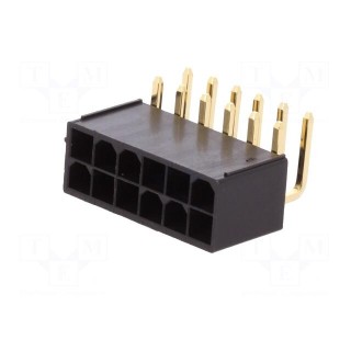 Socket | wire-wire/PCB | male | Minitek Pwr4.2 | 4.2mm | PIN: 12 | THT
