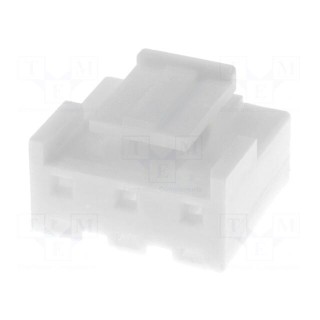 Plug | wire-board | female | 5mm | PIN: 3 | white | Type: w/o contacts