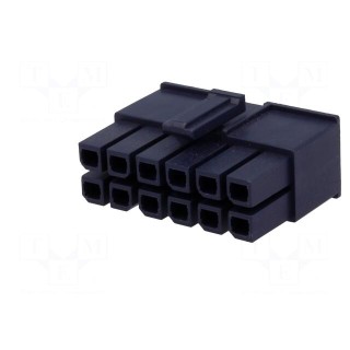 Plug | wire-wire/PCB | female | Mega-Fit | 5.7mm | PIN: 12 | UL94V-2 | 23A