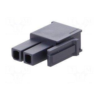 Plug | wire-board | female | Mega-Fit | 5.7mm | PIN: 2 | Layout: 2x1 | 23A