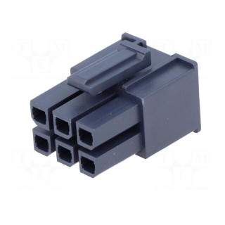 Plug | wire-wire/PCB | female | Mega-Fit | 5.7mm | PIN: 6 | UL94V-2 | 23A