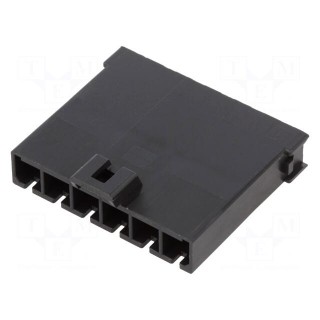 Plug | wire-wire | male | Mega-Fit | 5.7mm | PIN: 6 | UL94V-0 | Layout: 1x6
