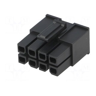 Plug | wire-board | female | Mega-Fit | 5.7mm | PIN: 8 | Layout: 2x4 | 23A