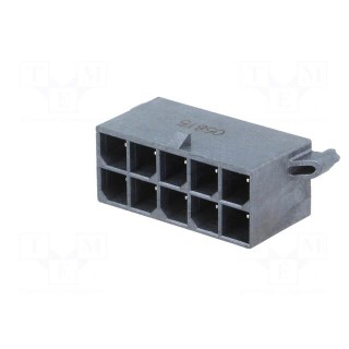 Socket | wire-board | male | Mega-Fit | 5.7mm | PIN: 10 | Layout: 2x5 | 23A